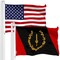 G128 Combo Pack: American USA Flag 3x5 Ft & Black American Heritage Flag 3x5 Ft | Both LiteWeave Pro Series Printed 150D Polyester, Brass Grommets